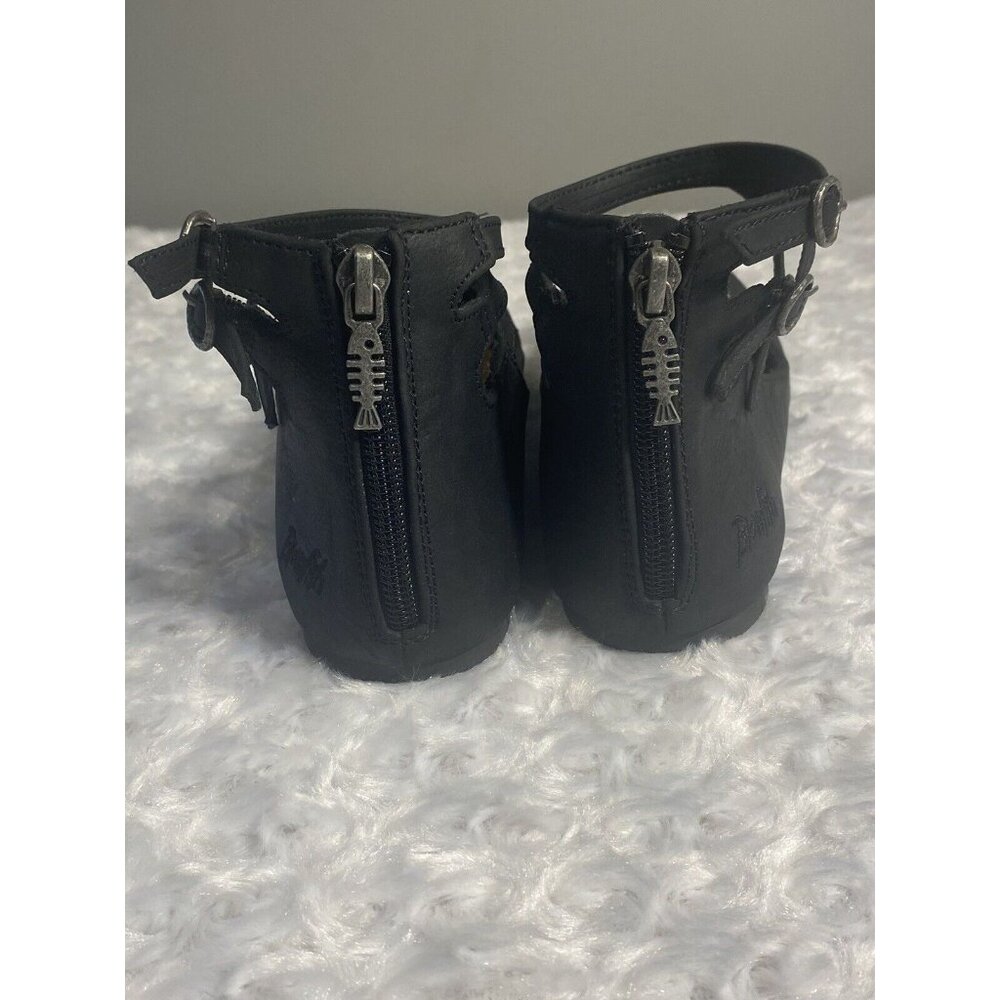 Blowfish Size 4 Gladiator Style Black Flat Shoes Girls - Picture 5 of 8